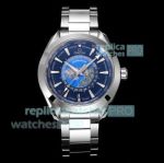 N1 Factory V2 1:1 Clone Omega Seamaster Aqua Terra GMT World Timer Blue Dial Watch 